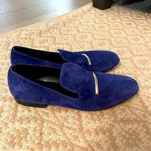 Via Spiga Made In Italy Blue Velvet Flats Loafers. Size EUR 38 or US 8
